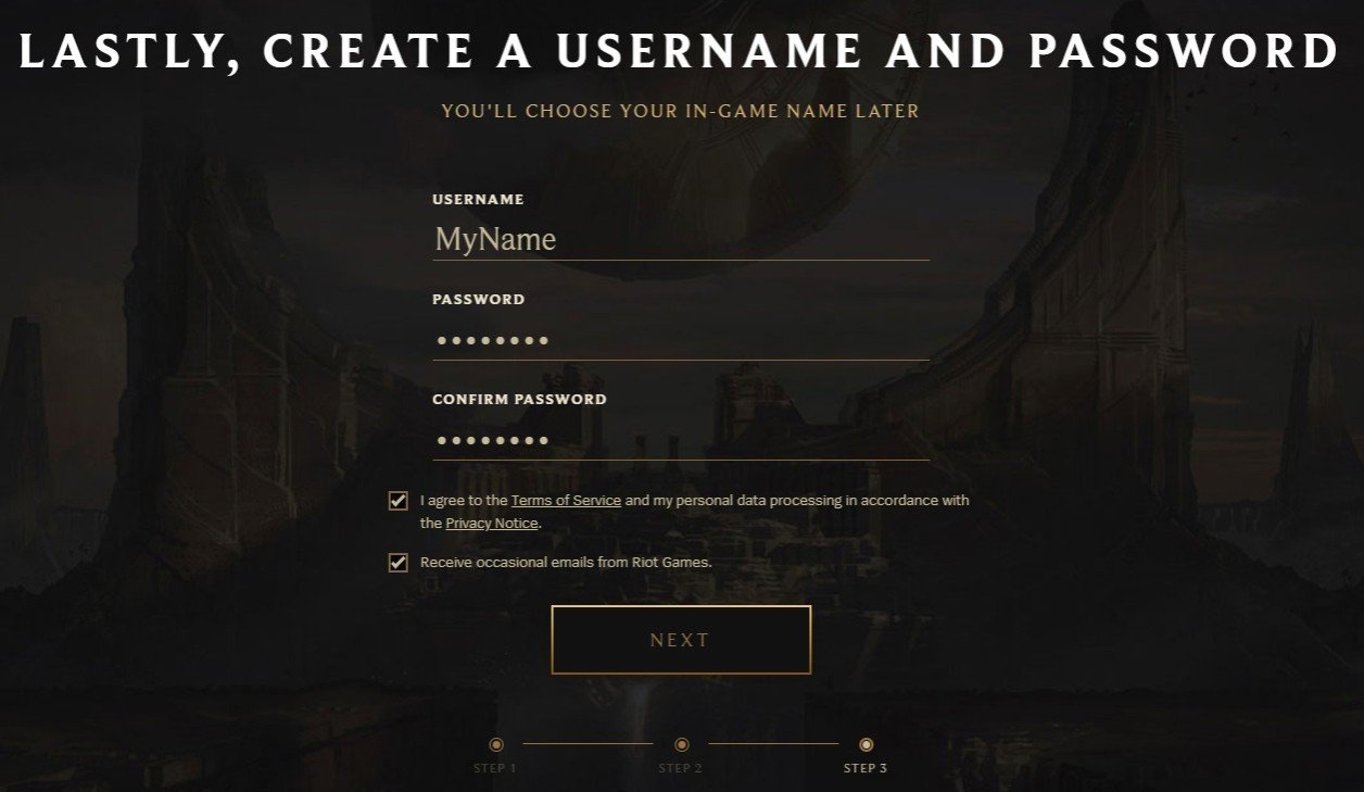 Image: signup.leagueoflegends.com