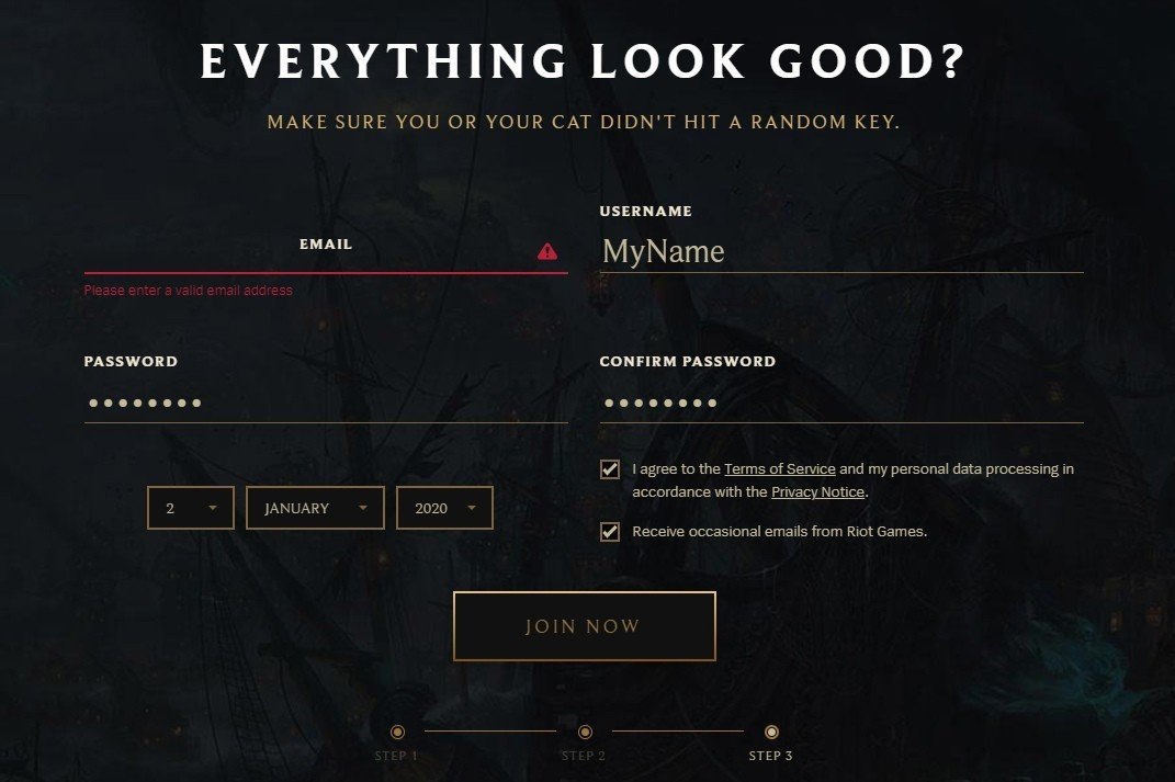 Image: signup.leagueoflegends.com