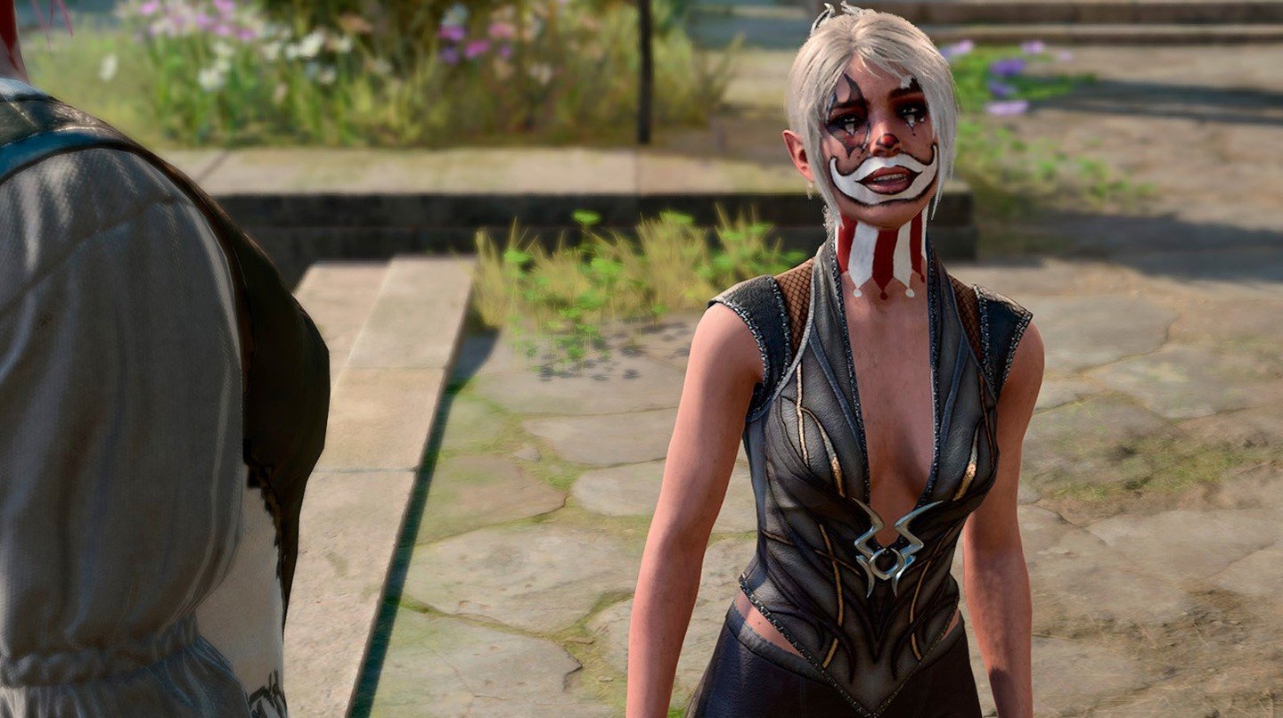 Image: steamcommunity / Shadowheart with clown makeup