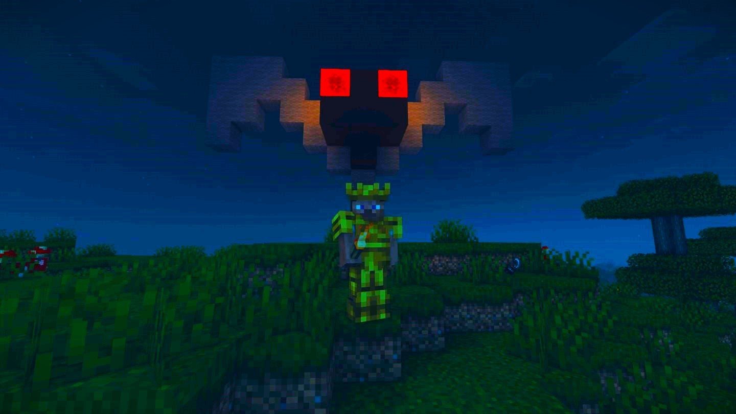 Horror flying on the wings of the night in Minecraft hunting bats