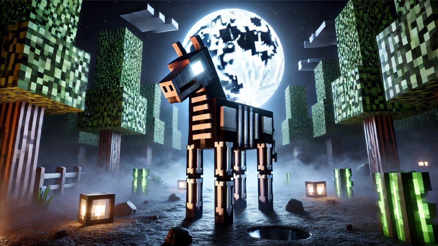 Haunting Elegance Discovering the Skeleton Horse in Minecraft