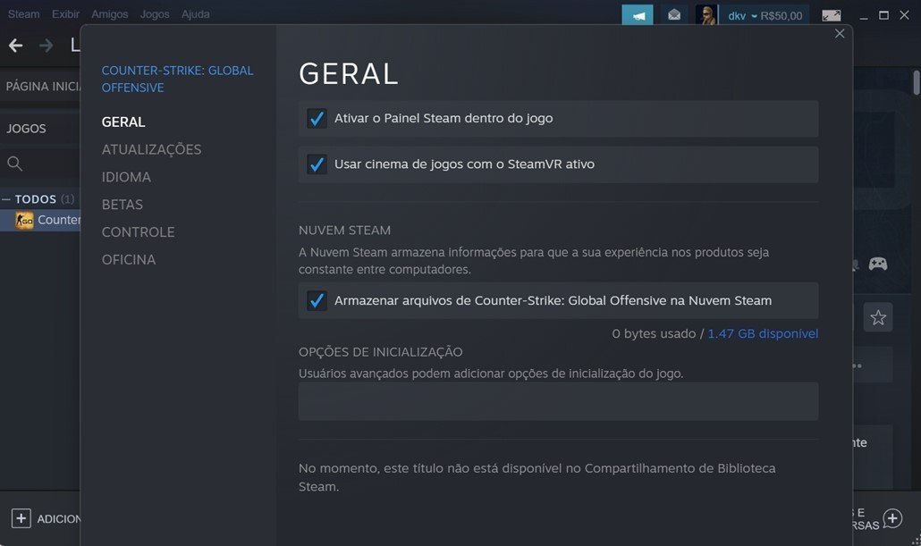 Opções de Inicialização CS GO Melhore o Desempenho