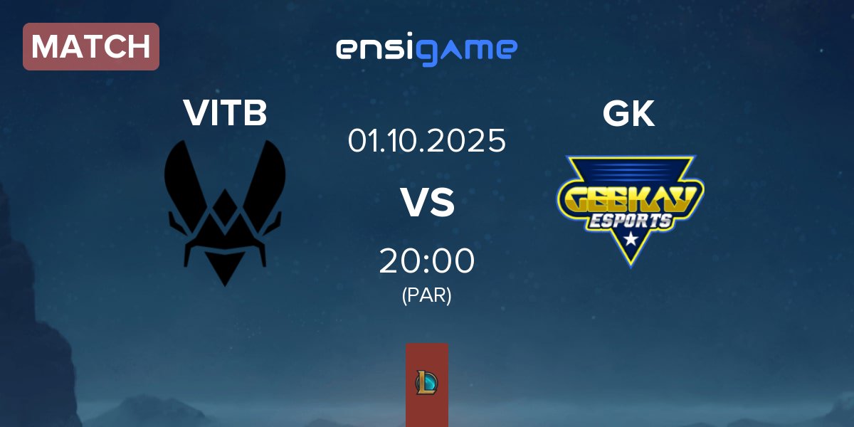Match Vitality.Bee VITB vs Geekay Esports GK | 01.10