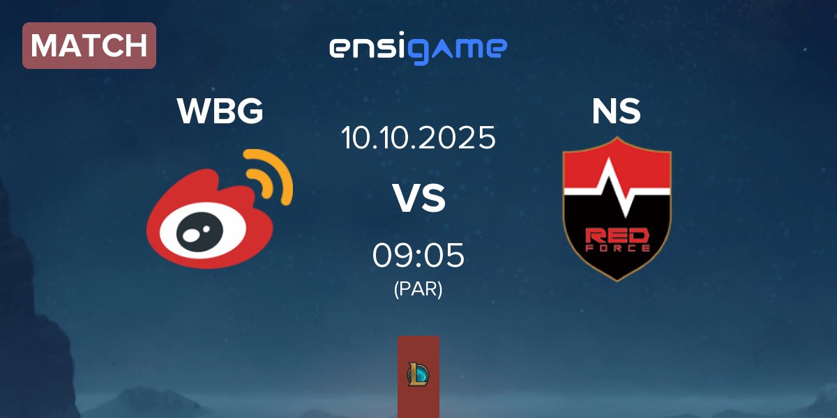 Match Weibo Gaming WBG vs Nongshim RedForce NS | 10.10