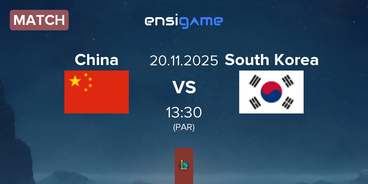 Match China vs South Korea | 20.11