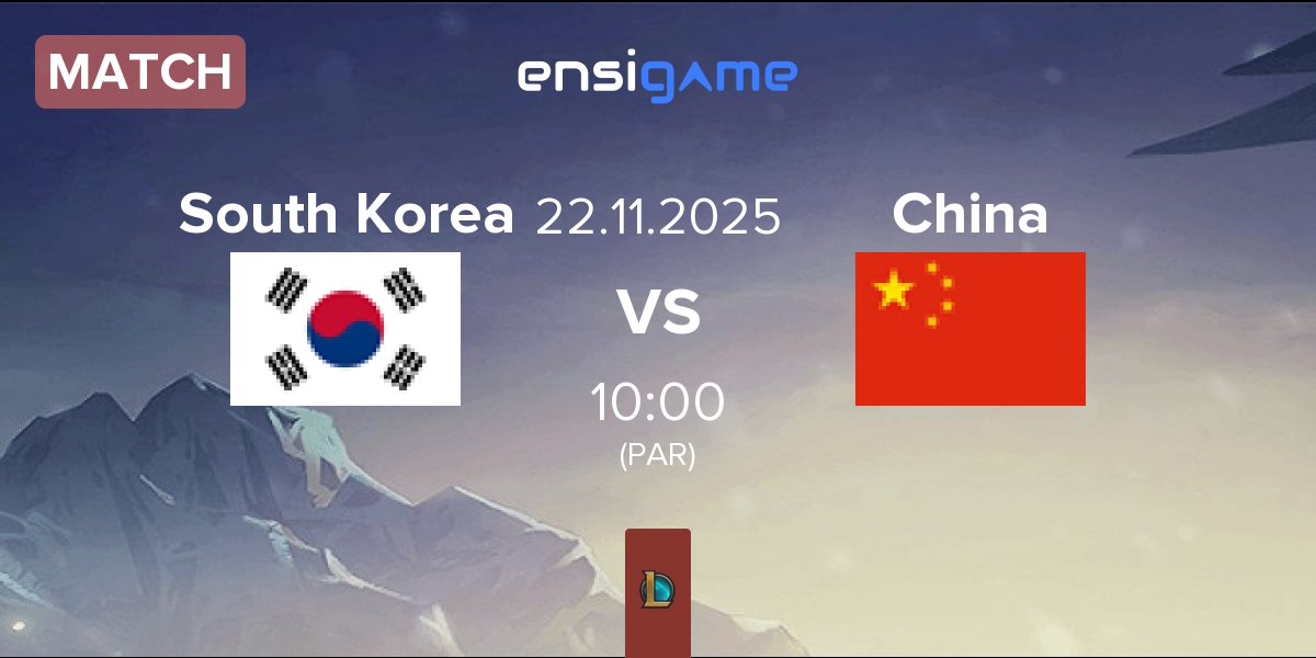 Match South Korea vs China | 22.11