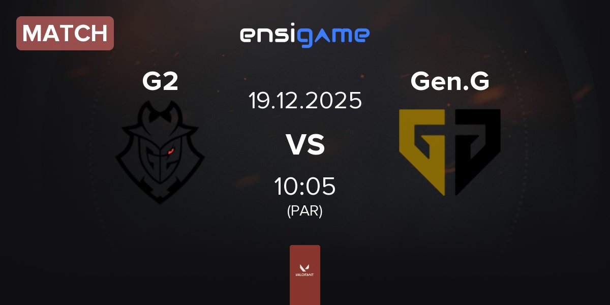 Match G2 Esports G2 vs Gen.G Esports Gen.G | 19.12