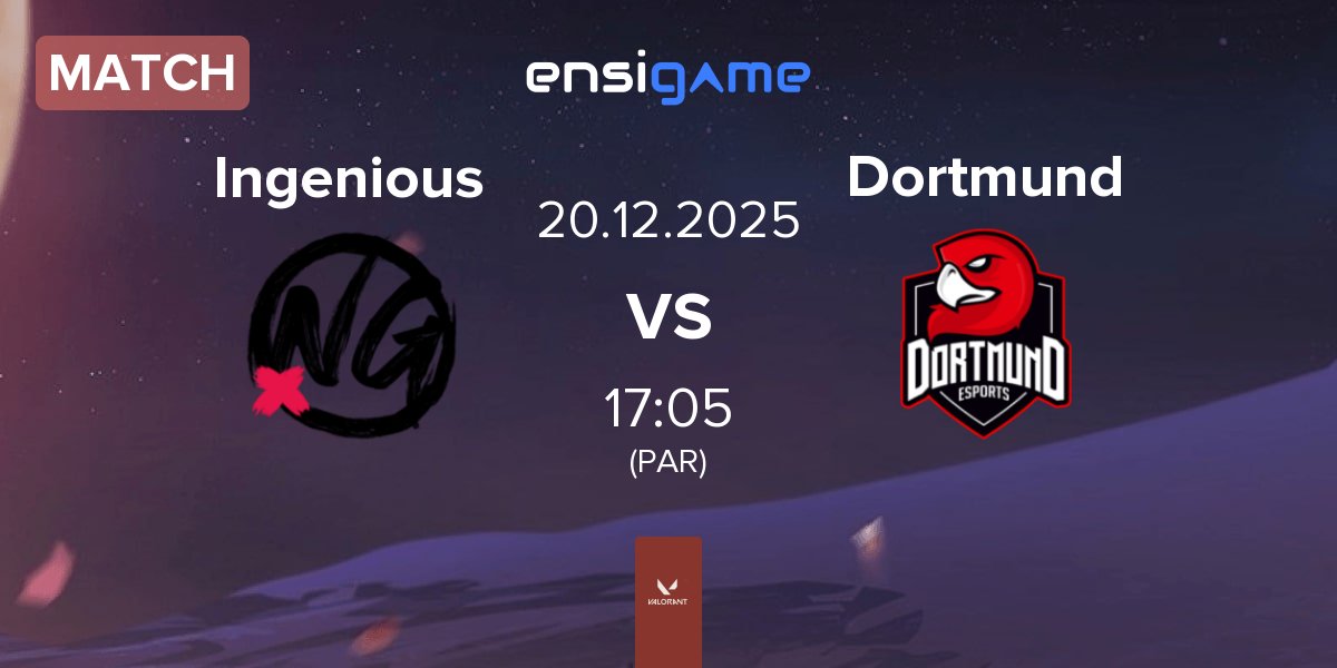 Partida Ingenious Esports Ingenious vs Dortmund eSports Dortmund | 20.12
