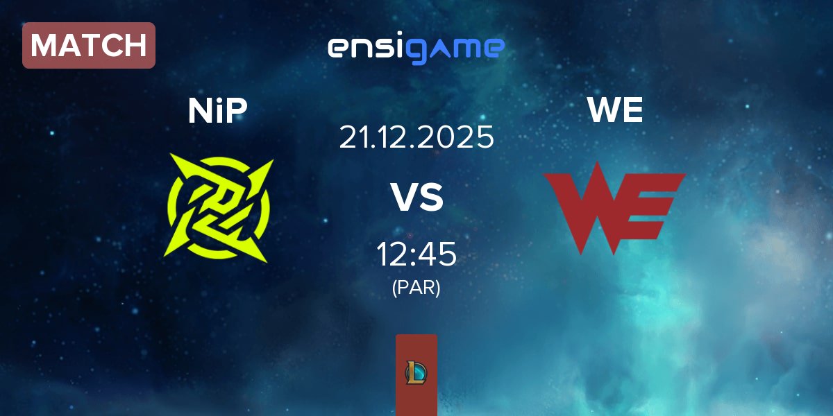 Match Ninjas In Pyjamas NiP vs Team WE WE | 21.12
