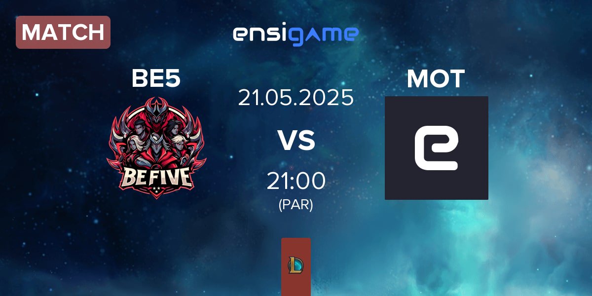 Match BeFive BE5 vs Mental over tempo MOT | 21.05
