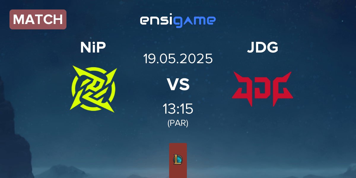 Match Ninjas In Pyjamas NiP vs JD Gaming JDG | 19.05