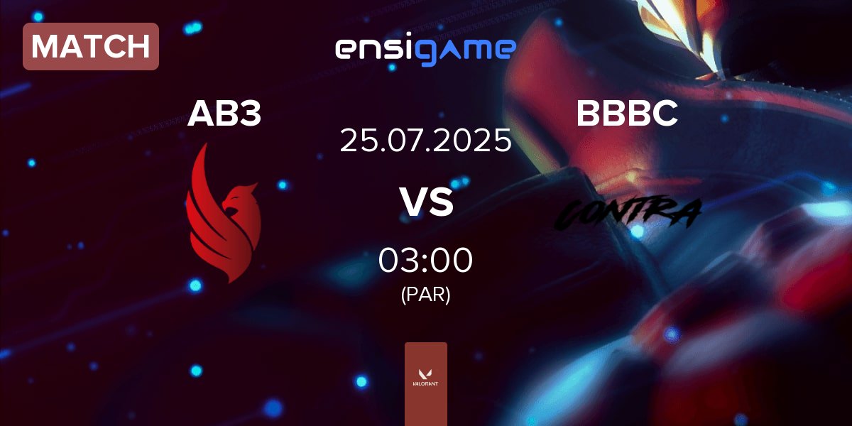 Match AB3 Esports AB3 vs Contra BBBC | 24.07