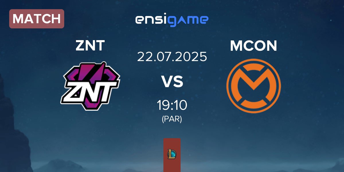 Partida ZennIT ZNT vs mCon esports MCON | 22.07