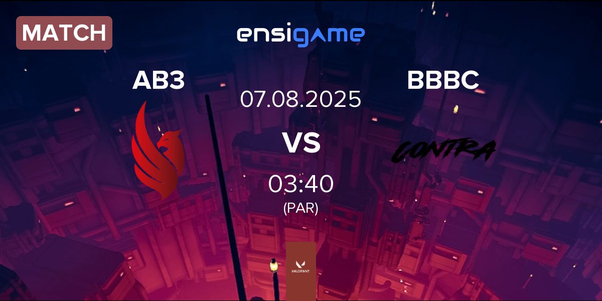 Match AB3 Esports AB3 vs Contra BBBC | 07.08