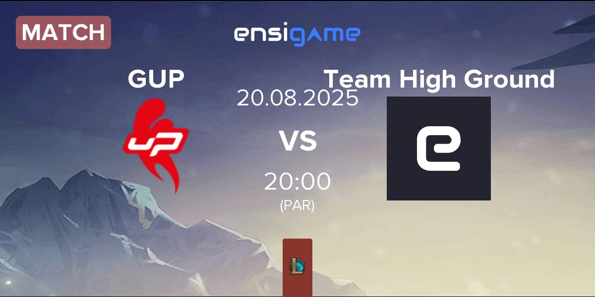 Match Grow uP Esports GUP vs Team High Ground THG | 20.08