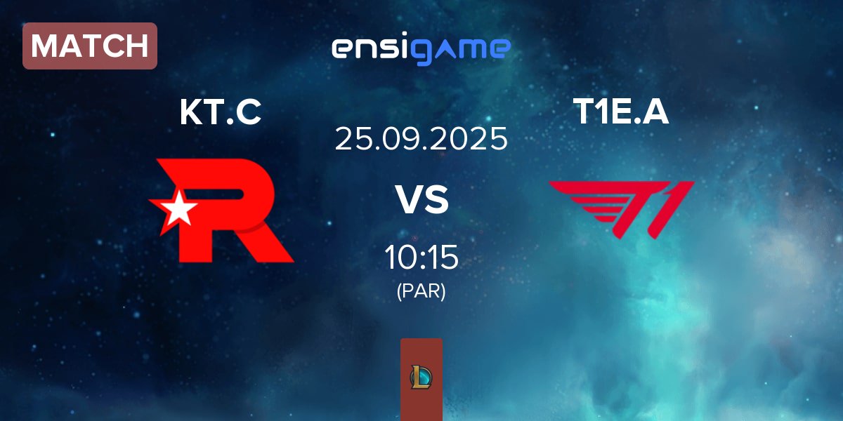 Partida KT Rolster Challengers KT.C vs T1 Esports Academy T1E.A | 25.09