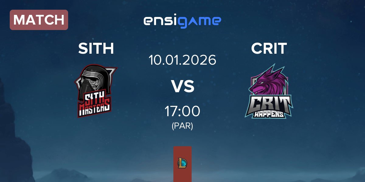 Partida Sith Masters SITH vs Crit Happens CRIT | 10.01