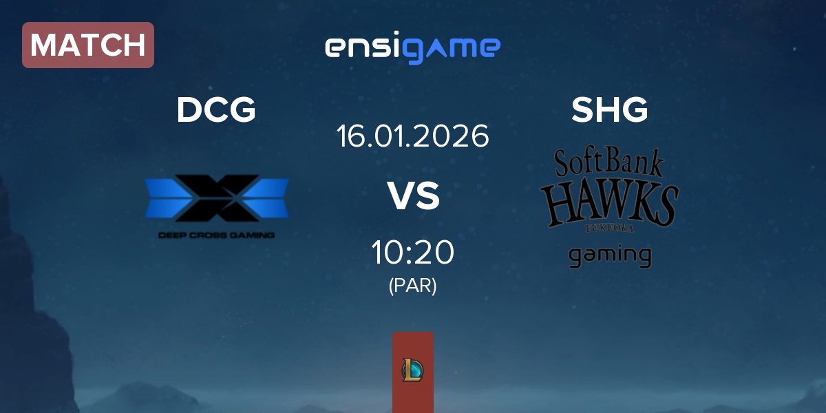 Partida Deep Cross Gaming DCG vs Fukuoka SoftBank Hawks gaming SHG | 16.01