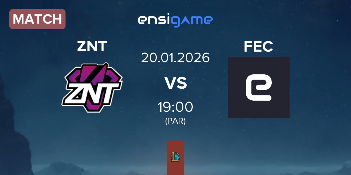 Match ZennIT ZNT vs Frites Esports Club FEC | 20.01