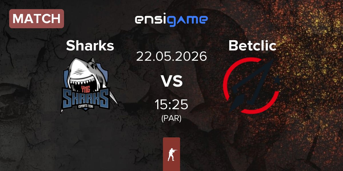 Partida Sharks Esports Sharks vs Betclic | 22.05