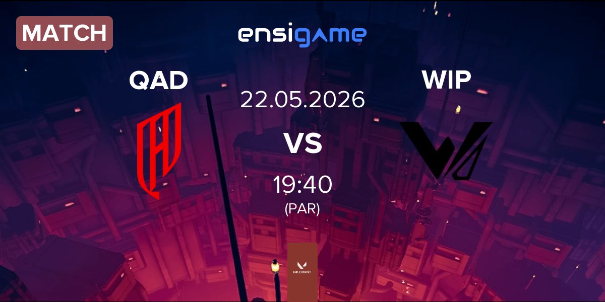 Partida AlQadsiah Esports QAD vs WIP Esports WIP | 22.05
