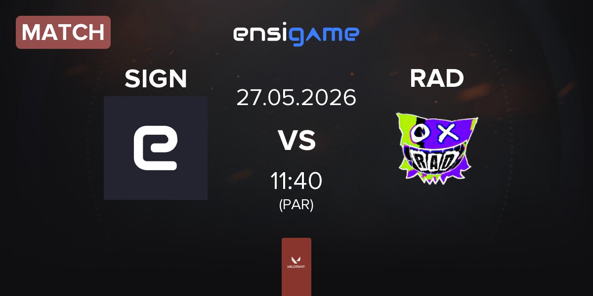Match SIGN Esports SIGN vs The Rad Syndicate RAD | 27.05