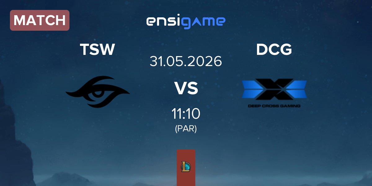 Match Team Secret Whales TSW vs Deep Cross Gaming DCG | 31.05