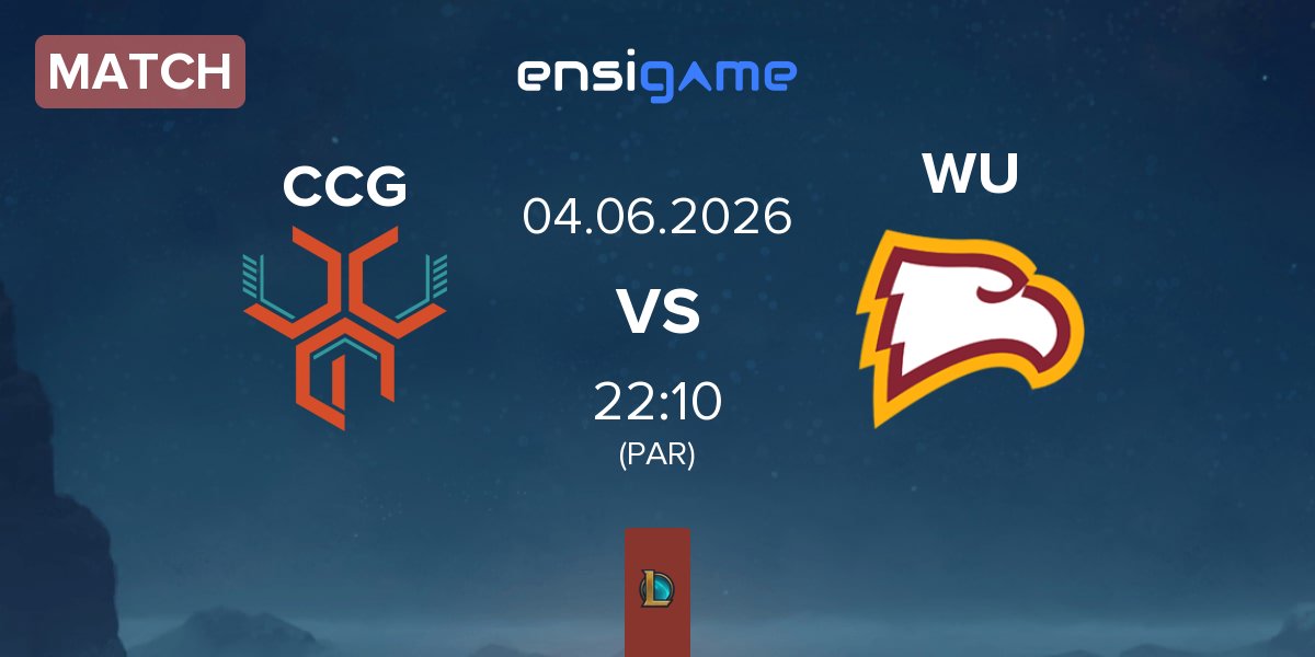 Partida CCG Esports CCG vs Winthrop University WU | 04.06
