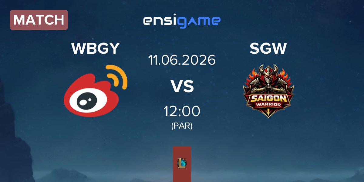 Partida Weibo Gaming Youth Team WBGY vs Saigon Warriors SGW | 11.06