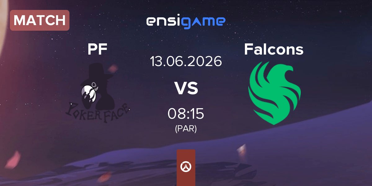 Match Poker Face PF vs Team Falcons Falcons | 13.06