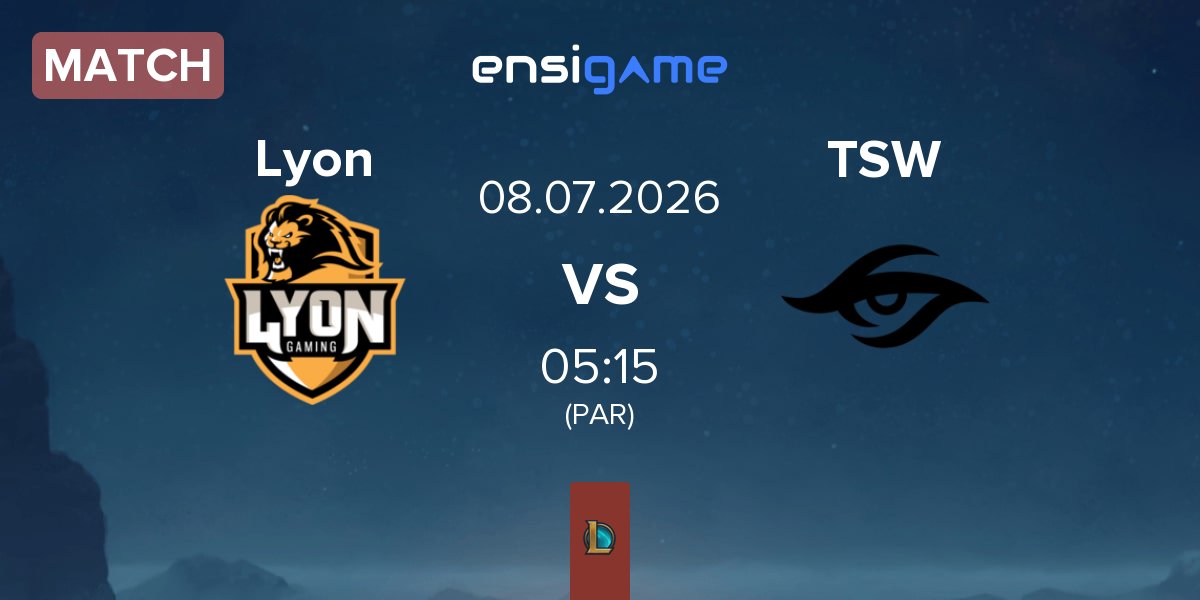 Match Lyon Gaming Lyon vs Team Secret Whales TSW | 08.07