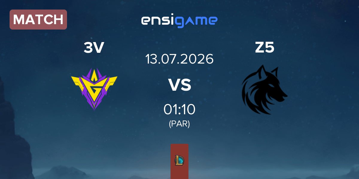 Partida 3V Team 3V vs Zeu5 Esports Z5 | 13.07