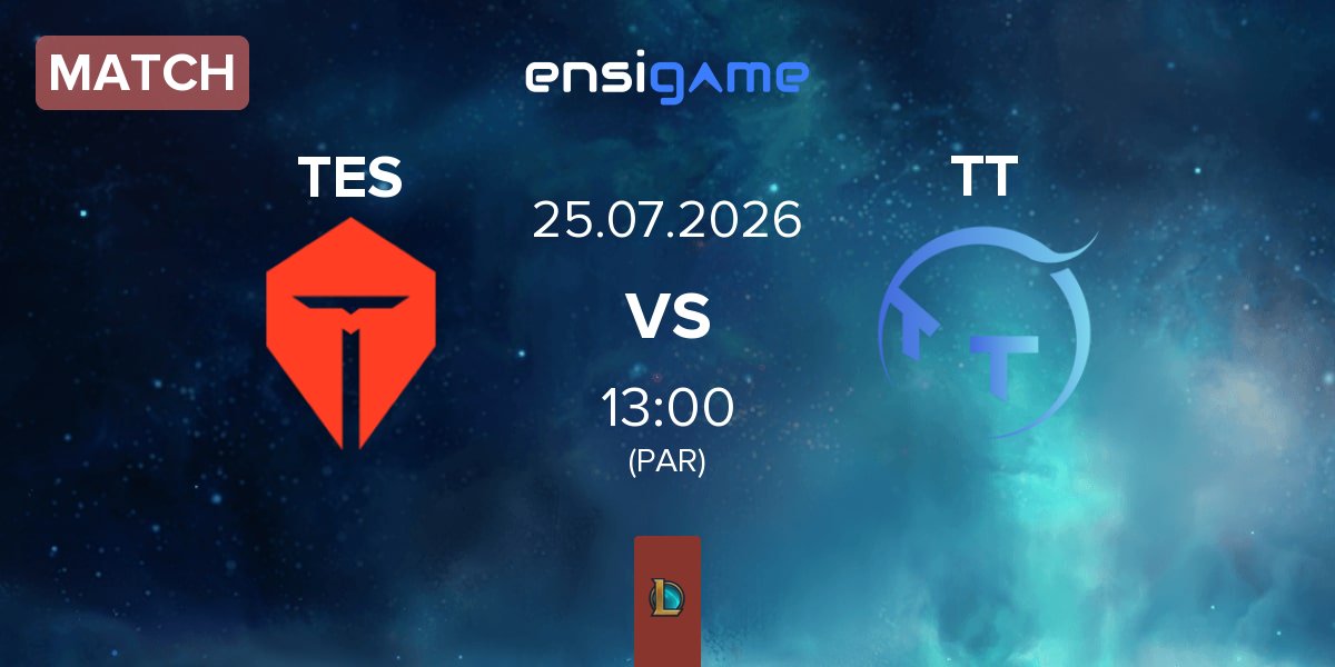 Partida TOP Esports TES vs ThunderTalk Gaming TT | 25.07
