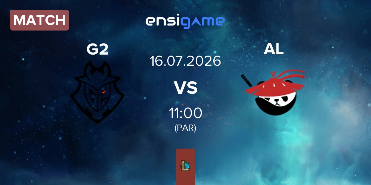 Partida G2 Esports G2 vs Anyone's Legend AL | 16.07
