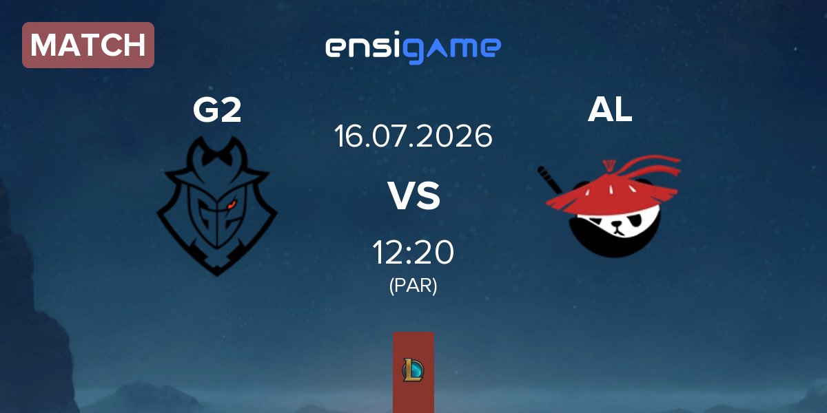 Partida G2 Esports G2 vs Anyone's Legend AL | 16.07