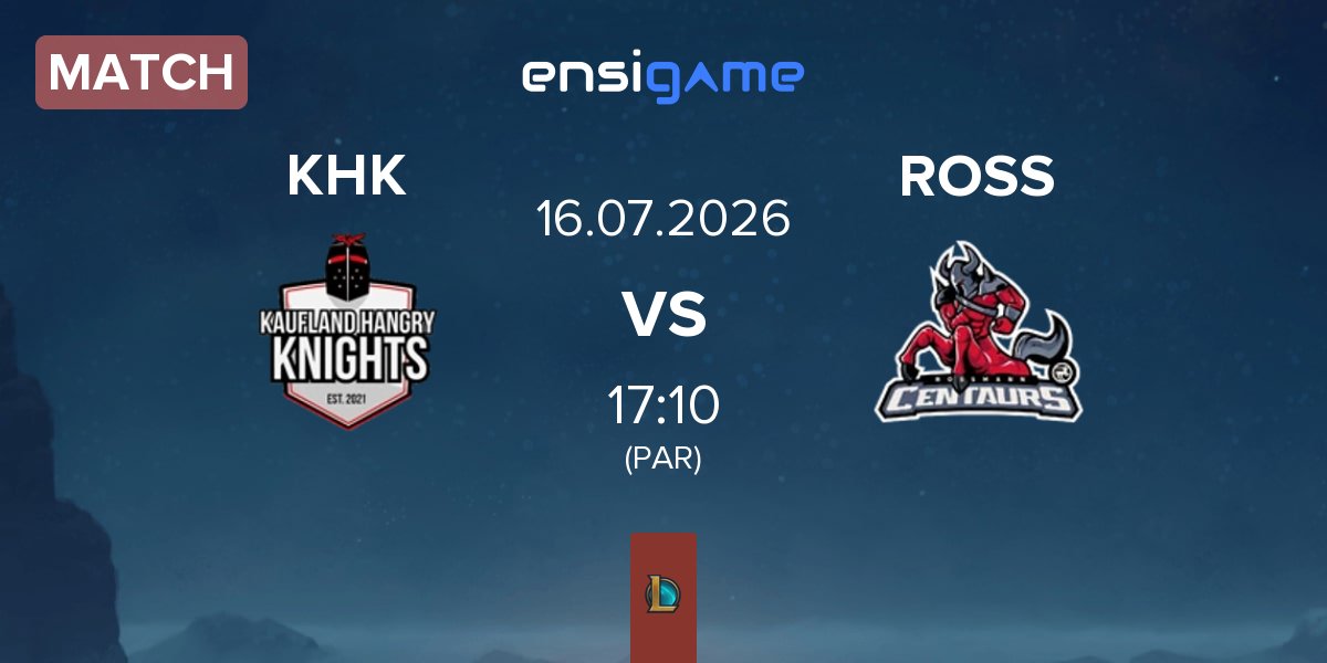 Match Kaufland Hangry Knights KHK vs ROSSMANN Centaurs ROSS | 16.07