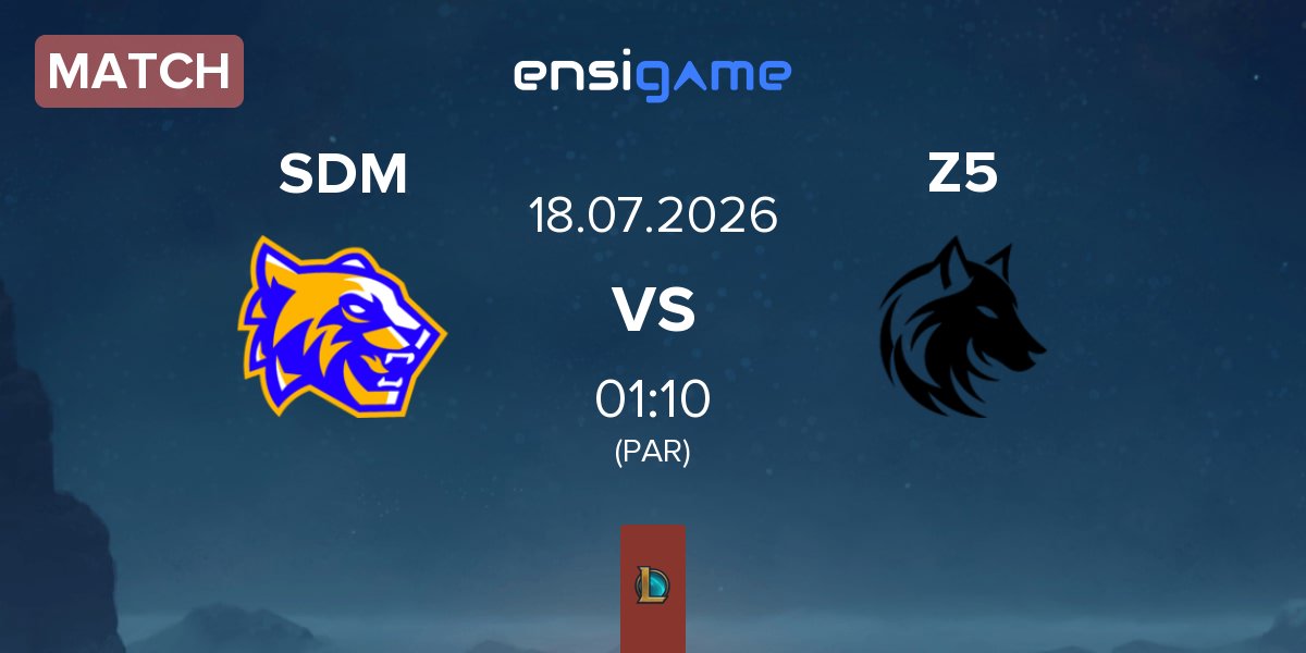 Partida SDM Tigres SDM vs Zeu5 Esports Z5 | 18.07