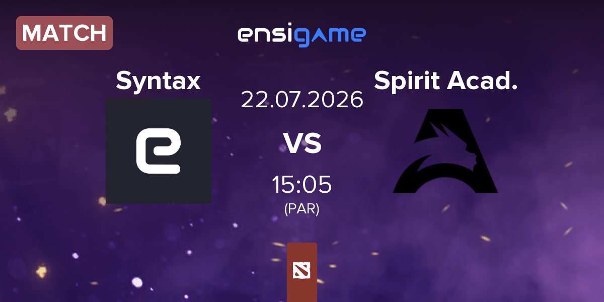 Match Team Syntax Syntax vs Team Spirit Academy Spirit Acad. | 22.07