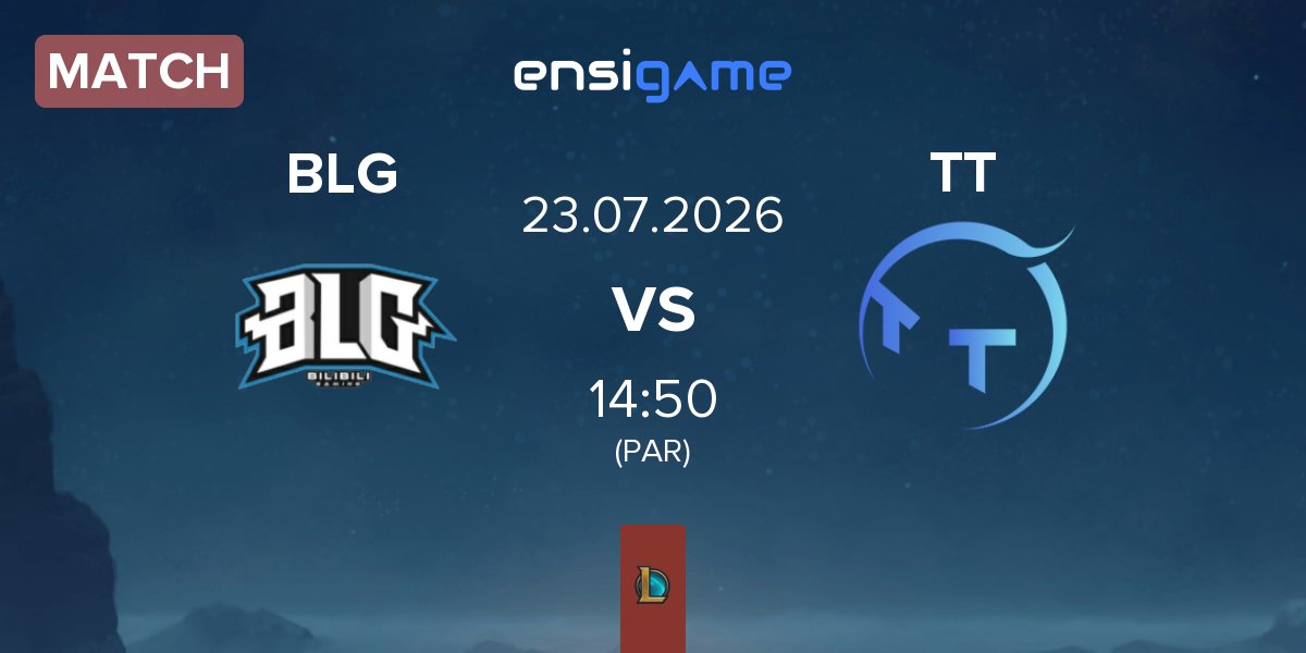 Match Bilibili Gaming BLG vs ThunderTalk Gaming TT | 23.07