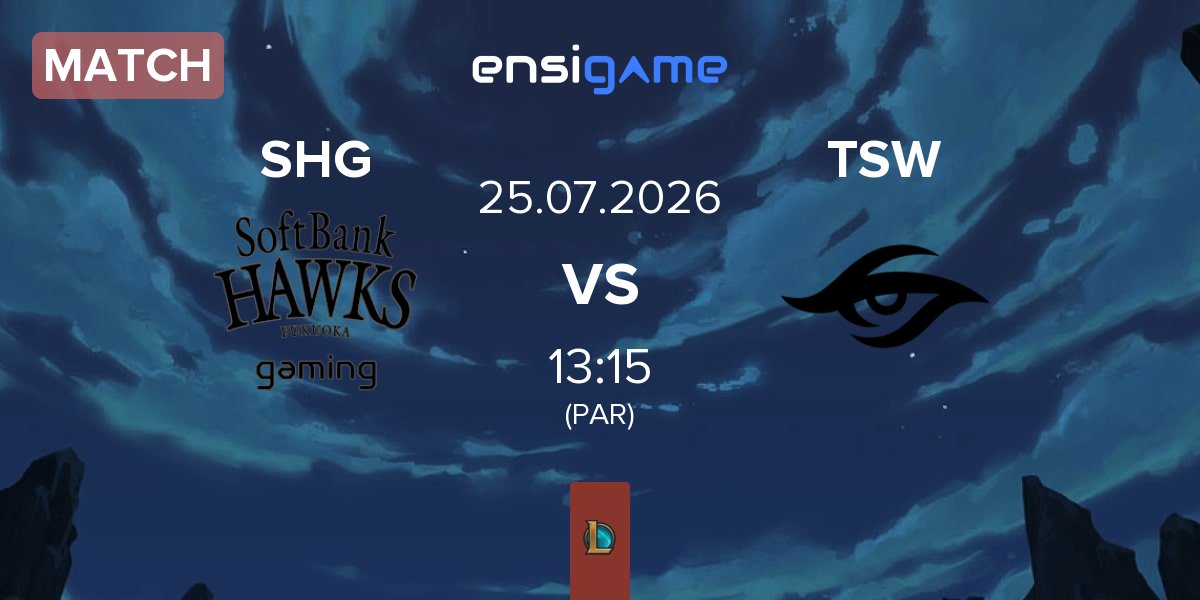 Match Fukuoka SoftBank Hawks gaming SHG vs Team Secret Whales TSW | 25.07