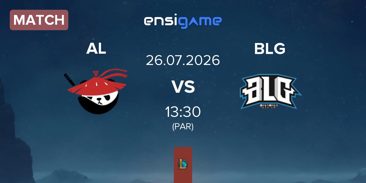 Partida Anyone's Legend AL vs Bilibili Gaming BLG | 26.07