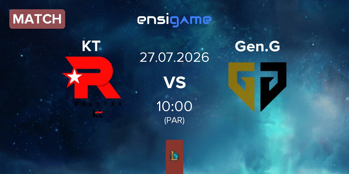 Partida KT Rolster KT vs Gen.G Esports Gen.G | 27.07