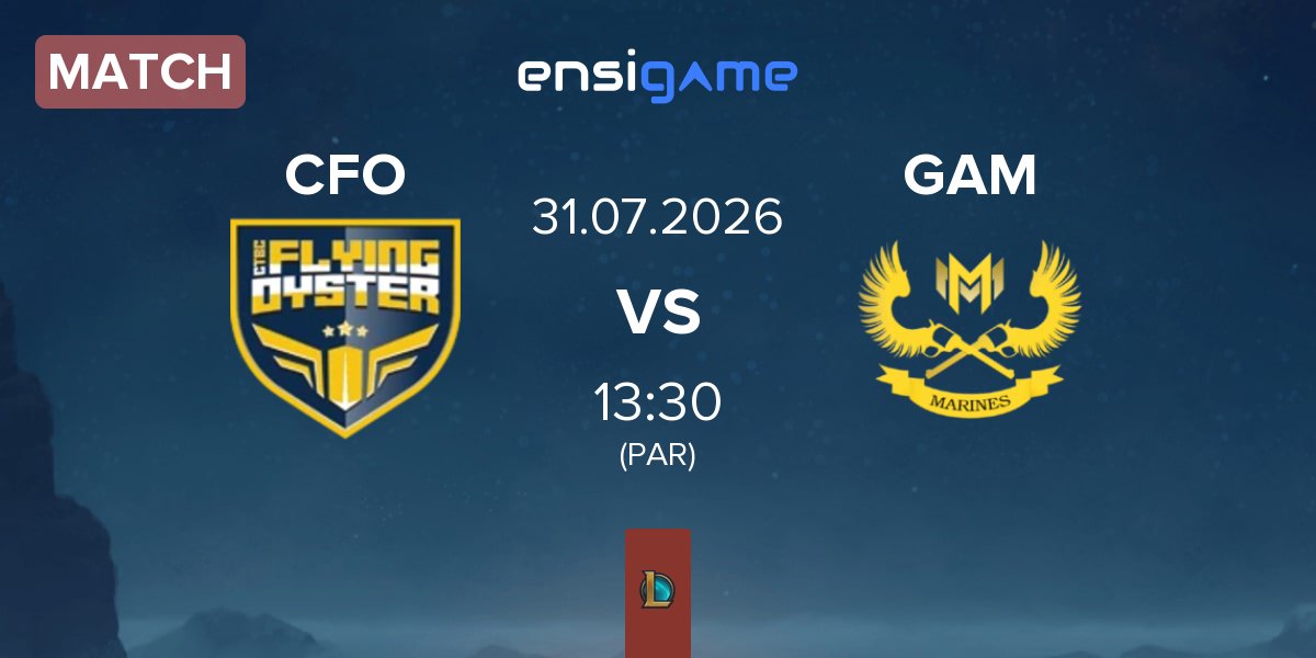 Partida CTBC Flying Oyster CFO vs GAM Esports GAM | 31.07