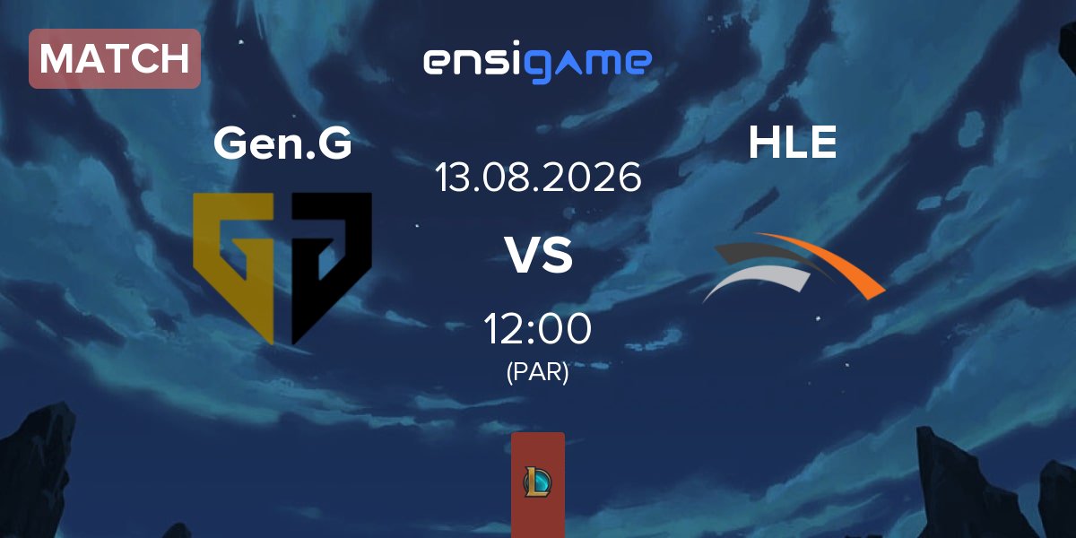 Match Gen.G Esports Gen.G vs Hanwha Life Esports HLE | 13.08