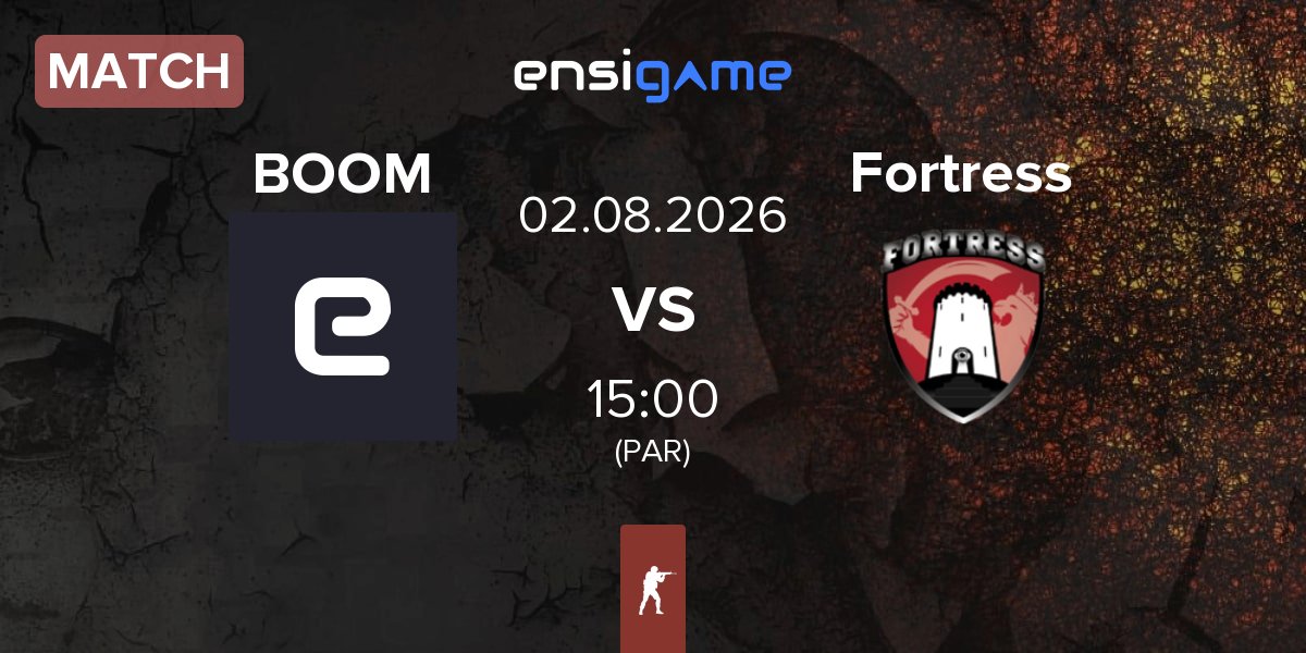 Partida boomerang BOOM vs Fortress Esport Fortress | 02.08