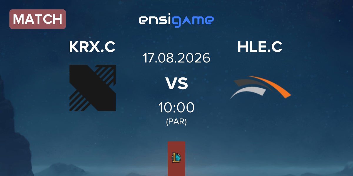 Partida Kiwoom DRX Challengers KRX.C vs Hanwha Life Esports Challengers HLE.C | 17.08