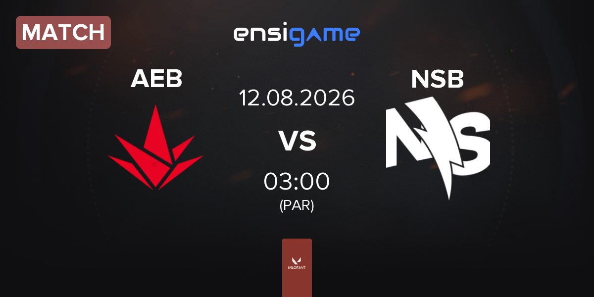 Partida Akave Esports Black AEB vs No Sweat Blossom NSB | 12.08