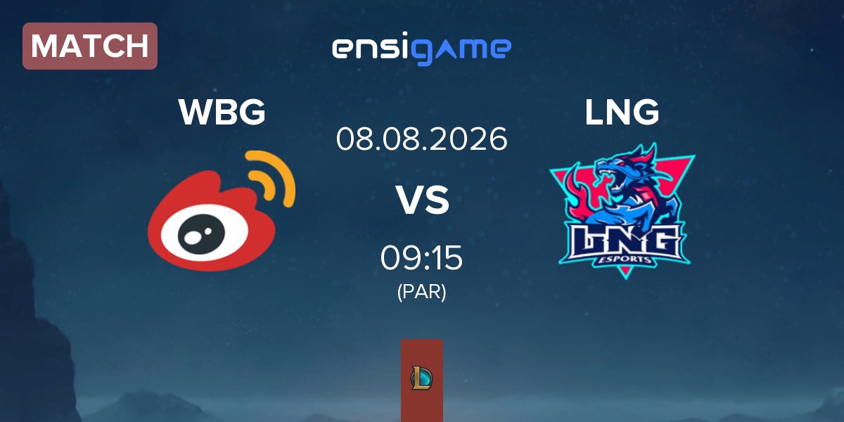 Match Weibo Gaming WBG vs LNG Esports LNG | 08.08
