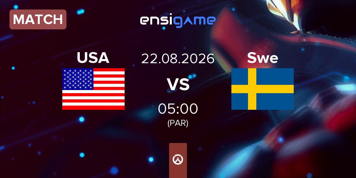 Match United States USA vs Sweden Swe | 22.08