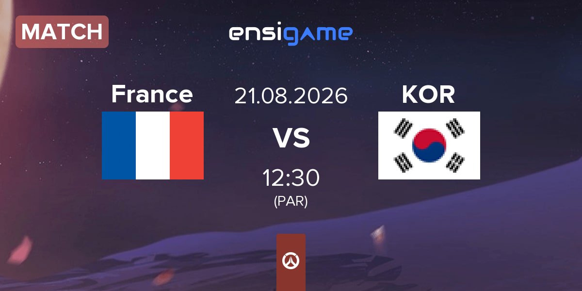 Match France vs South Korea KOR | 21.08
